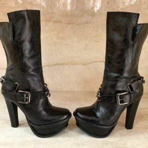 Donald J. Pliner DMSX Lauren Leather Boots Sz.8